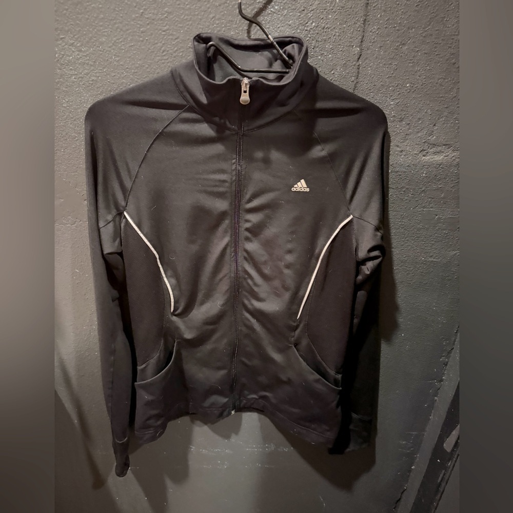 Women’s Adidas Climalite Black Form Fitting Jacket Size Medium